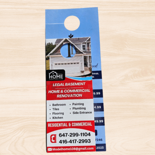 Door Hangers 14pt + UV (High Gloss)