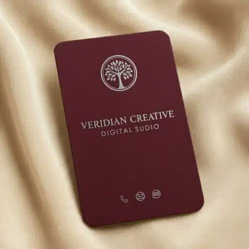 Silver Metallic Foil Business Cards