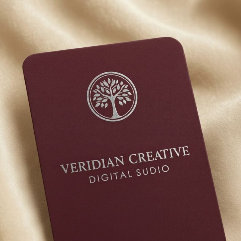 Silver Metallic Foil Business Cards