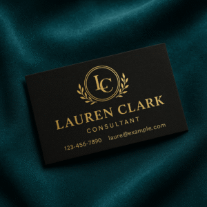 Gold Metallic Foil Business Cards