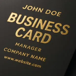 Gold Metallic Foil Business Cards
