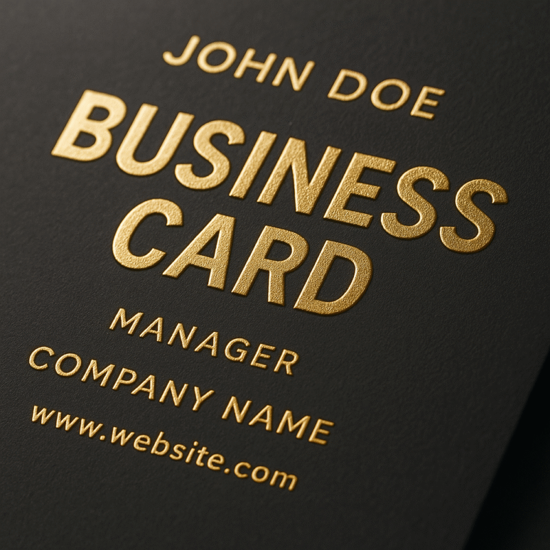 Gold Metallic Foil Business Cards