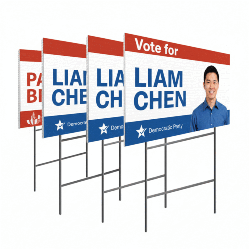 Coroplast yard signs with H stand