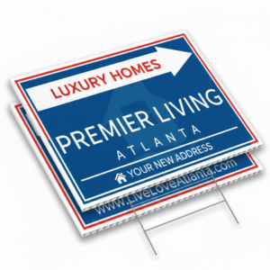 Coroplast yard signs with H stand