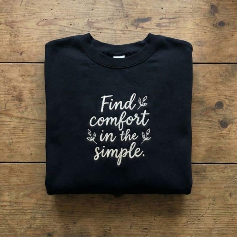 Custom embroidered apparel and minimalist branded sweatshirts - Regular Print