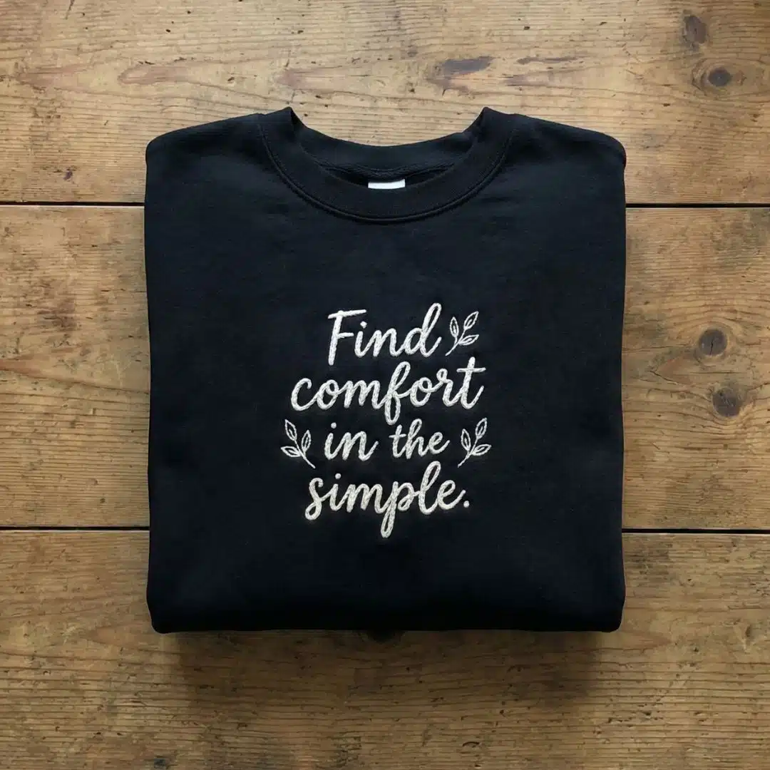 Custom embroidered apparel and minimalist branded sweatshirts - Regular Print